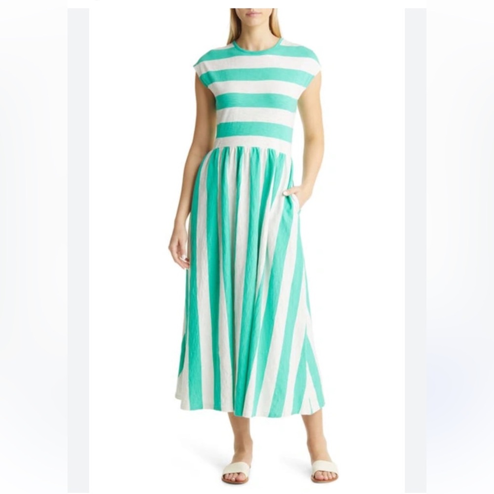 Boden Easy Cotton Midi Dress size 8P *flawed*